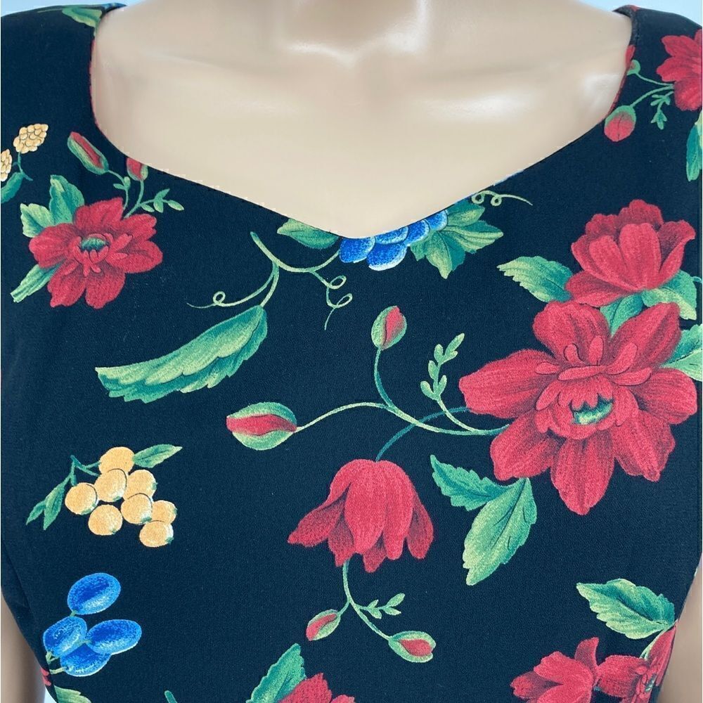 Olivia Rose Floral & Grape Overlay Dress Size 10M - Picture 4 of 8